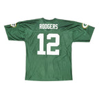 NFL Mens Green Football Shirt XL Short Sleeve V-Neck Rodgers Number 12