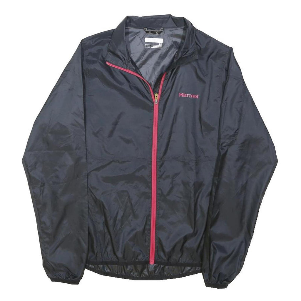 MARMOT Womens Black & Red Zip Jacket S Polyester Blend Outdoor Lightweight