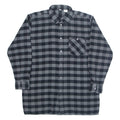 Mens Shirt Grey Check Long Sleeve L