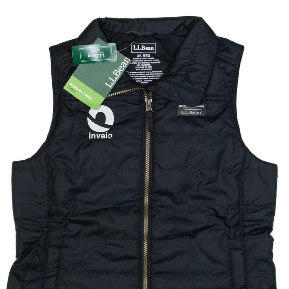 LL BEAN Womens Puffer Gilet Black XS