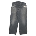 DICKIES Mens Jeans Black Relaxed Straight Denim Medium W30 L26 Distressed Ripped
