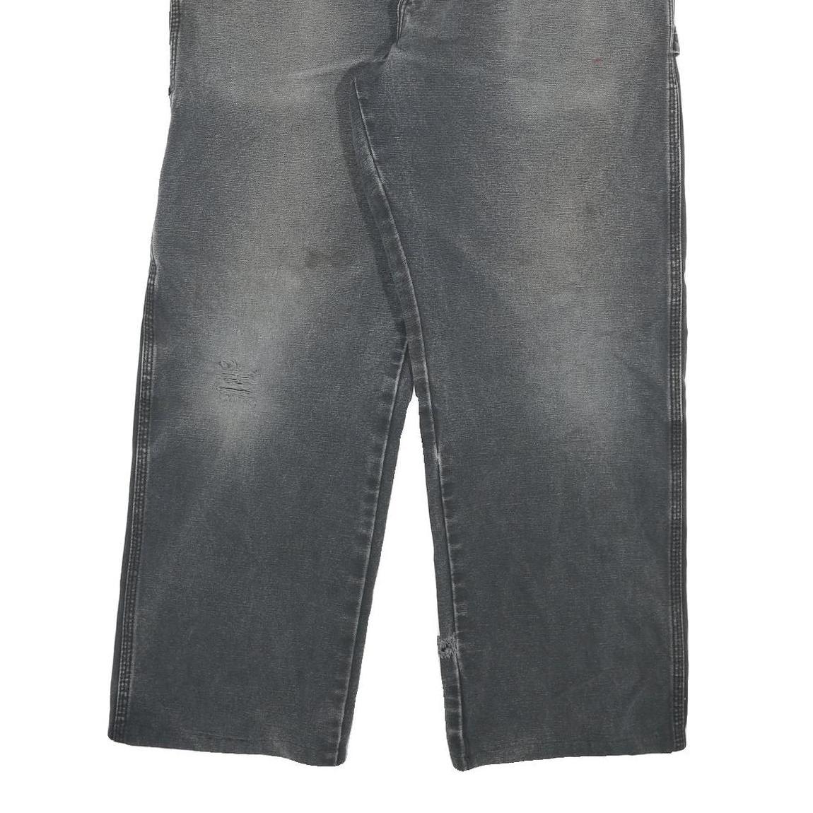 DICKIES Mens Jeans Black Relaxed Straight Denim Medium W30 L26 Distressed Ripped