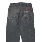 DICKIES Mens Jeans Black Relaxed Straight Denim Medium W30 L26 Distressed Ripped