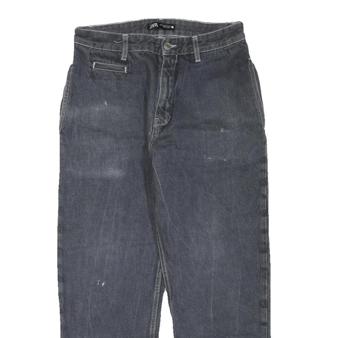 ZARA Womens Regular Blue Denim Jeans W30 L26 Cotton Blend Zip Pockets
