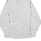 CHAMPION REVERSE WEAVE Mens Grey All Over Logo Print Pullover Hoodie XL