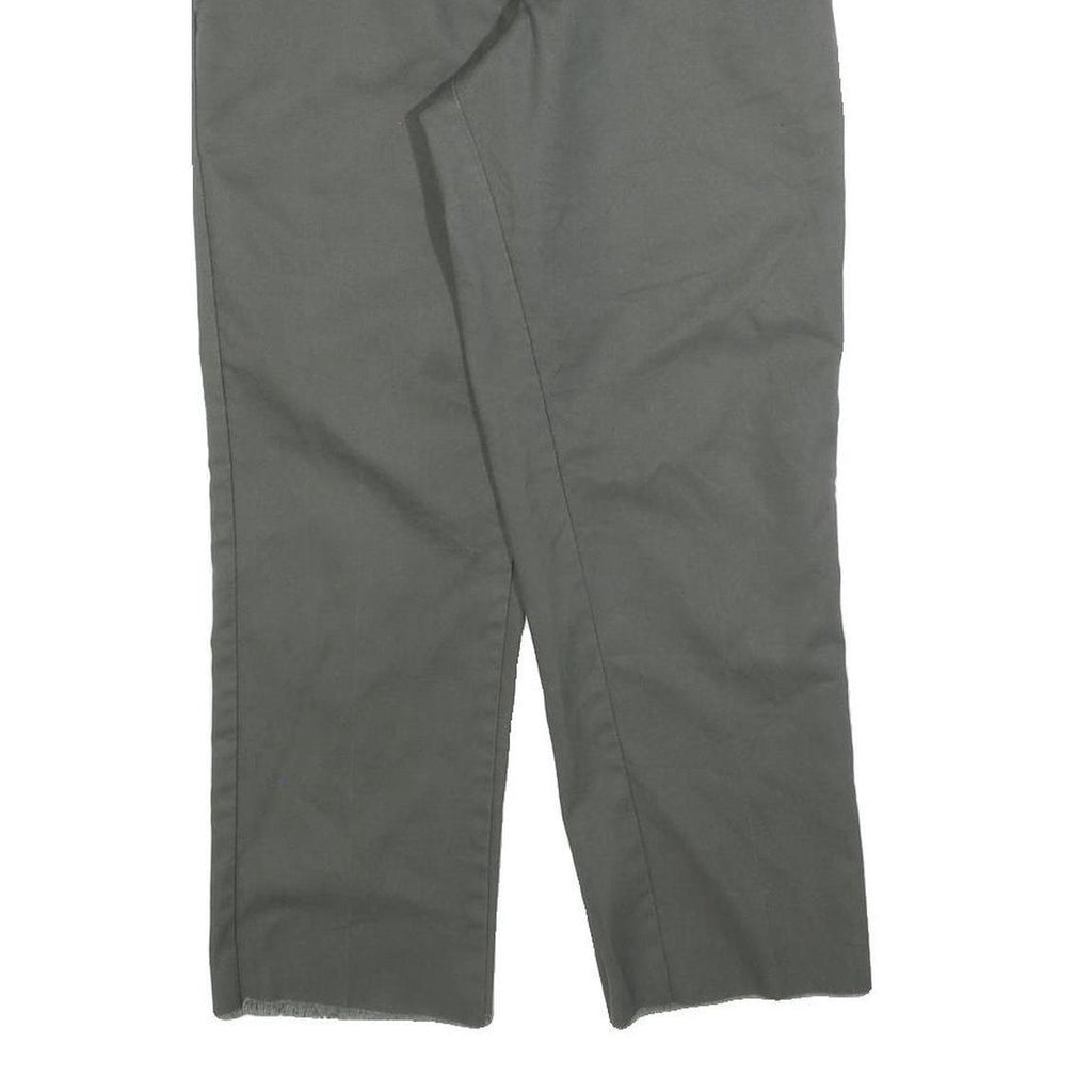 DICKIES Womens Cotton Blend Grey Regular Straight Trousers W29 L26 Workwear