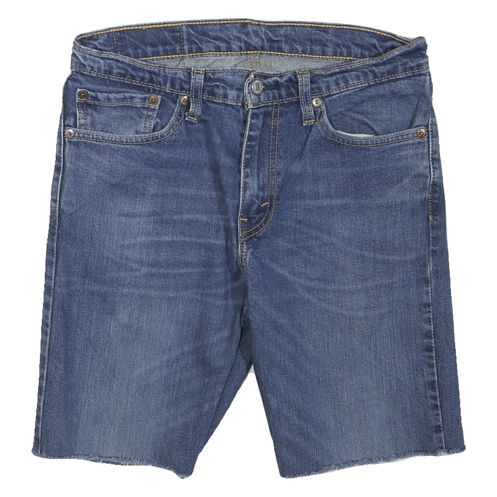 LEVI'S Mens Denim Blue Shorts M W31 Casual Cotton Blend Raw Hem 511 Style