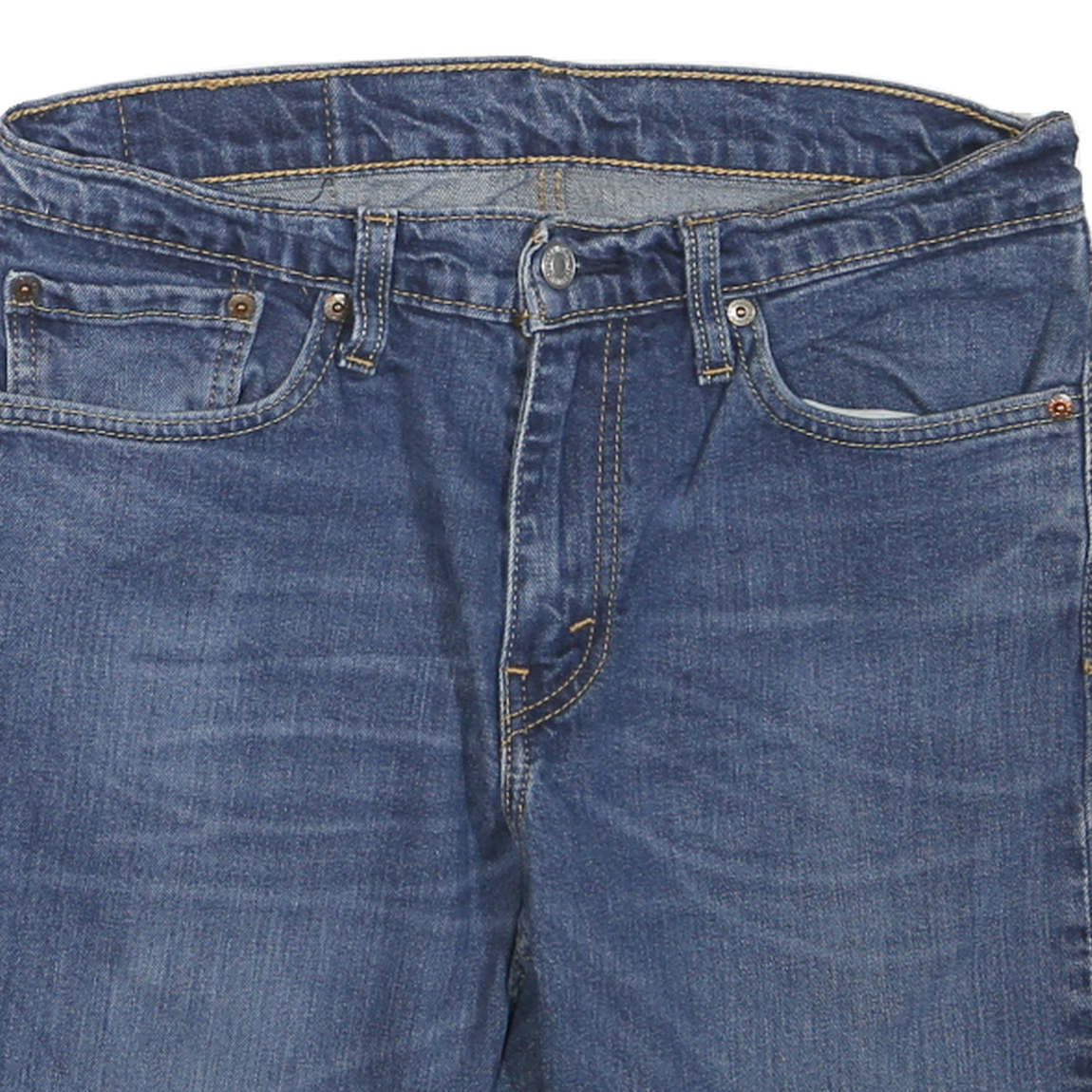 LEVI'S Mens Denim Blue Shorts M W31 Casual Cotton Blend Raw Hem 511 Style