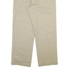 DICKIES Mens Beige Cotton Blend Regular Straight Trousers W36 L30 Workwear Zip