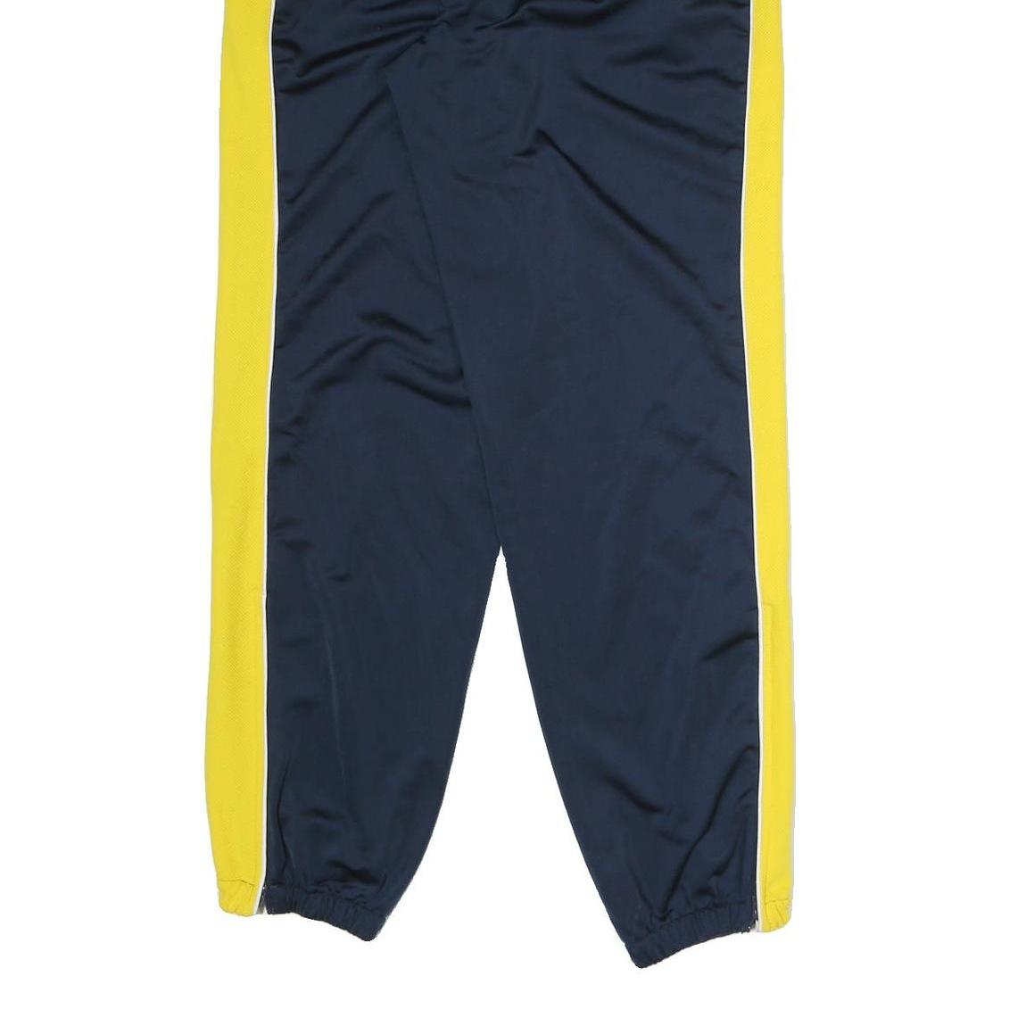 LOTTO Mens Joggers Navy Blue & Yellow Slim Tapered L W32 L33 Sportswear