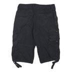 DECREE Womens Black Cargo Cotton Blend Shorts M W30 Utility Casual Summer