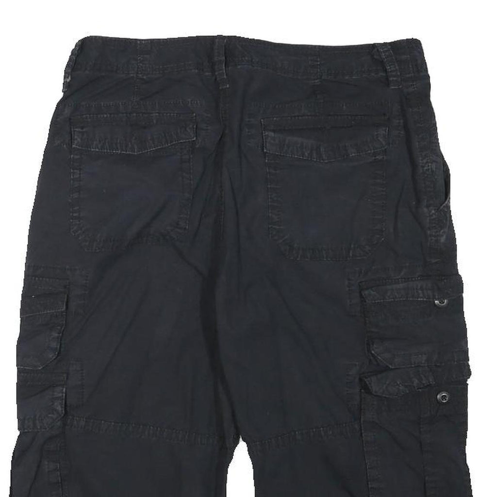 DECREE Womens Black Cargo Cotton Blend Shorts M W30 Utility Casual Summer