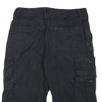 DECREE Womens Black Cargo Cotton Blend Shorts M W30 Utility Casual Summer