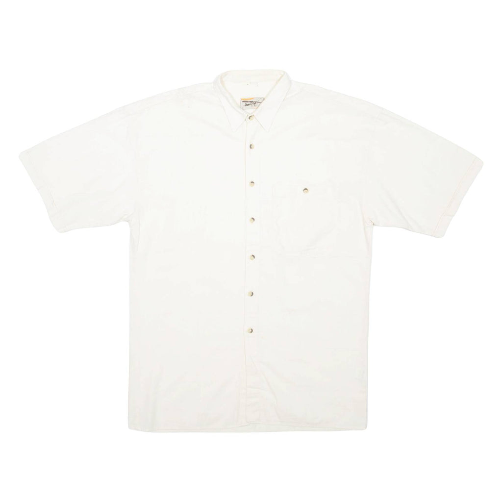 VILARELLO Mens Plain Shirt Cream XL