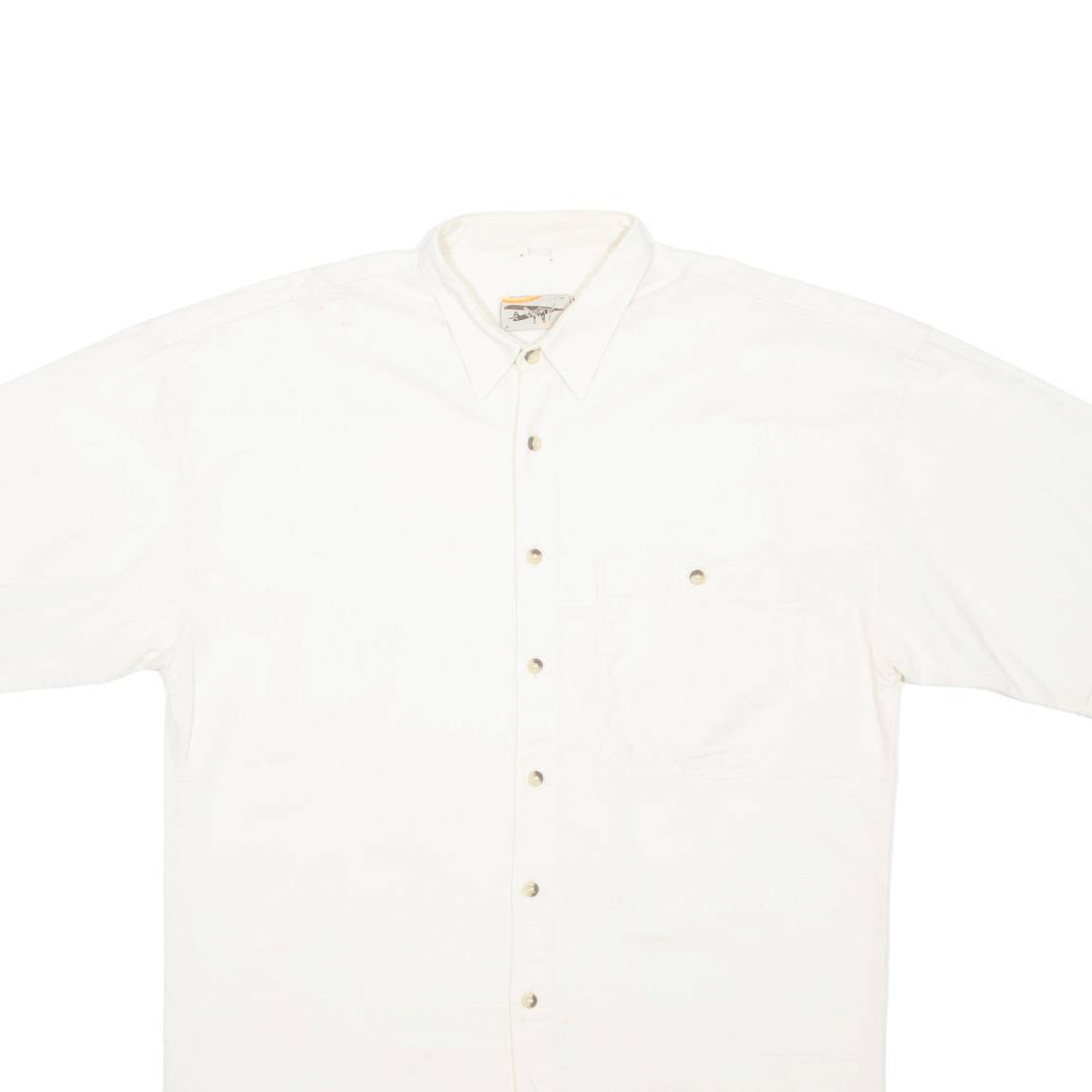 VILARELLO Mens Plain Shirt Cream XL