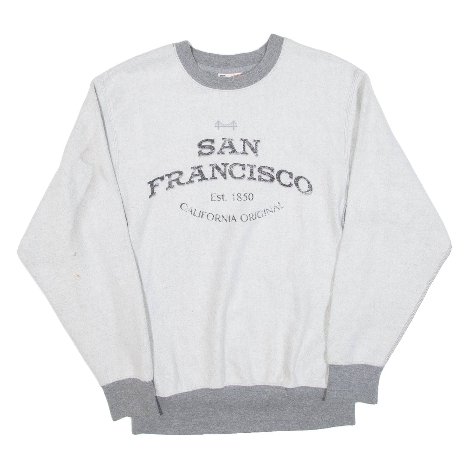 PRO WEAVE San Francisco Mens Sweatshirt Grey USA S