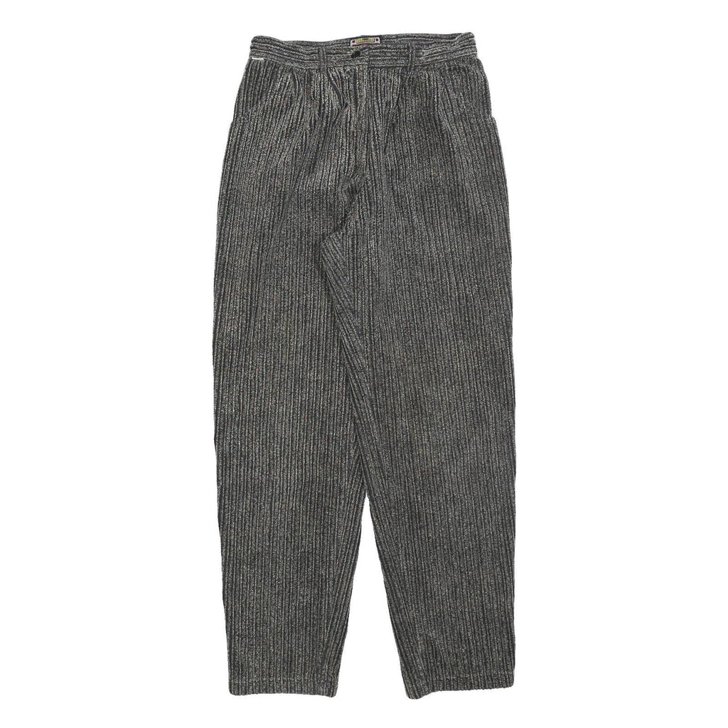 OFFSHORE Womens Grey Cotton Blend Regular Fit Trousers W28 L30 Ribbed Texture