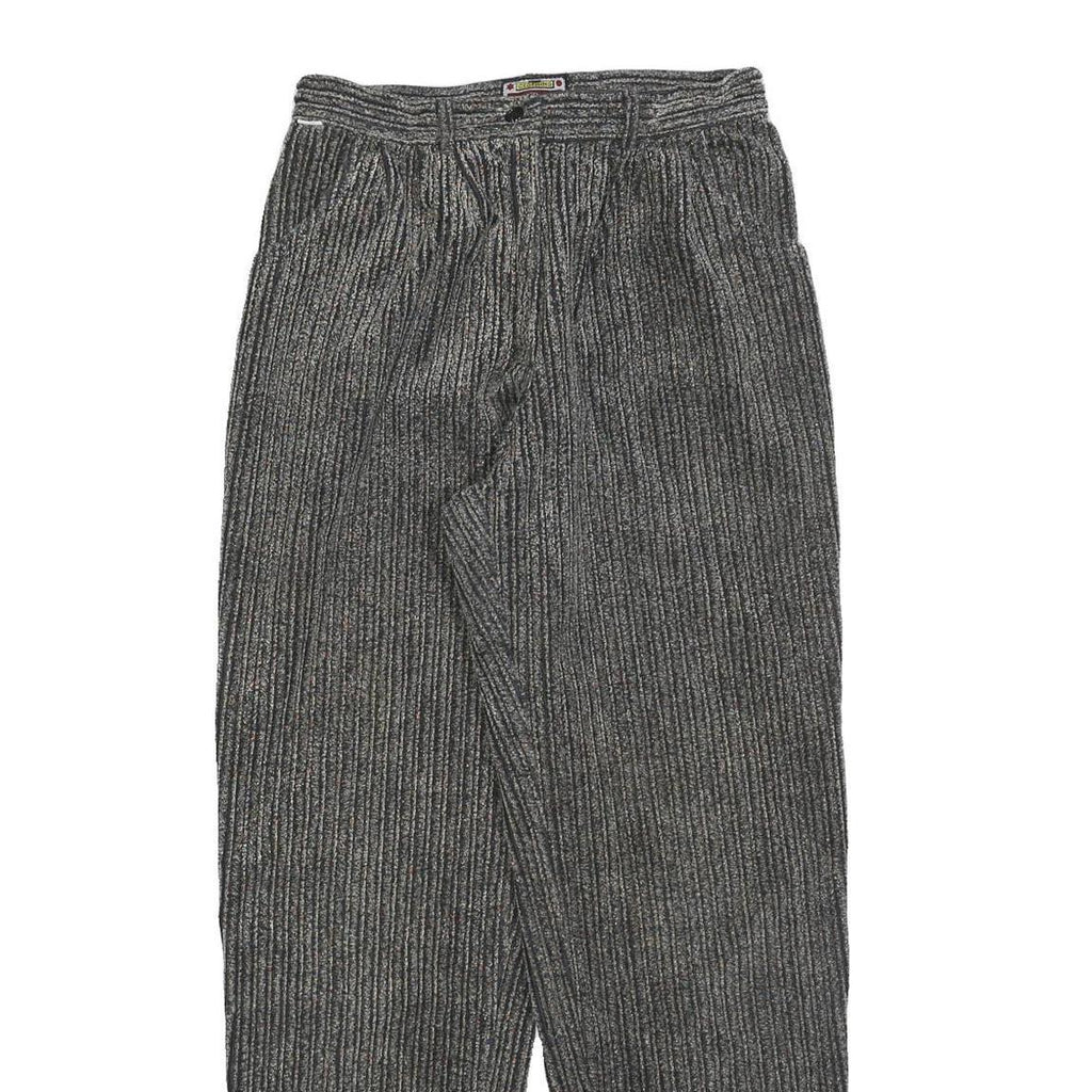 OFFSHORE Womens Grey Cotton Blend Regular Fit Trousers W28 L30 Ribbed Texture