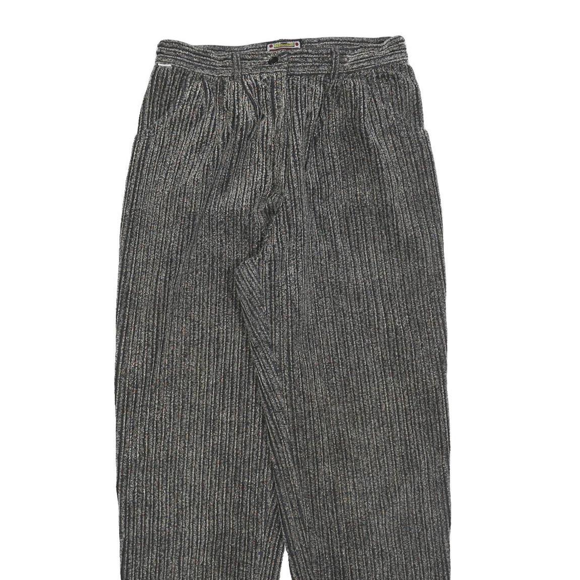 OFFSHORE Womens Grey Cotton Blend Regular Fit Trousers W28 L30 Ribbed Texture