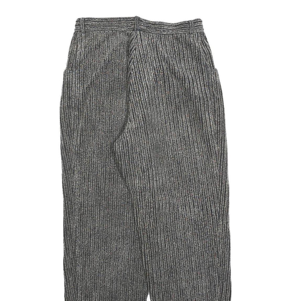 OFFSHORE Womens Grey Cotton Blend Regular Fit Trousers W28 L30 Ribbed Texture