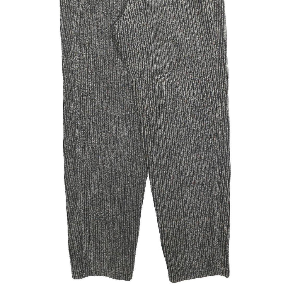 OFFSHORE Womens Grey Cotton Blend Regular Fit Trousers W28 L30 Ribbed Texture