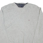 TOMMY HILFIGER Mens Jumper Grey Tight Knit L