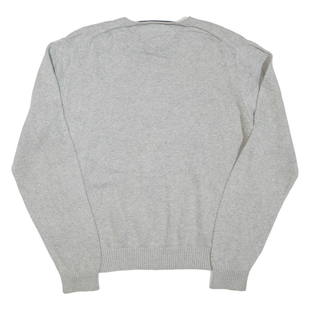 TOMMY HILFIGER Mens Jumper Grey Tight Knit L