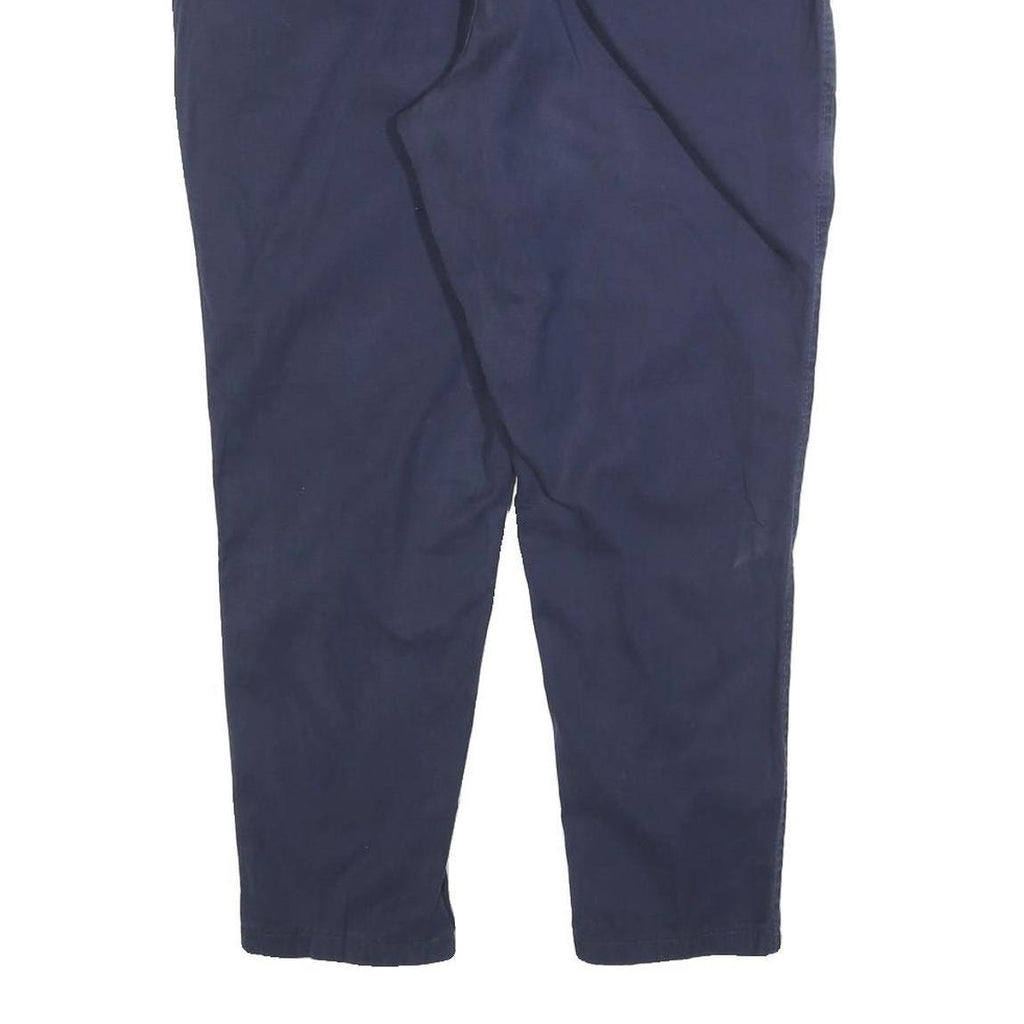 TOMMY HILFIGER Mens Cotton Blend Navy Slim Straight Trousers W36 L26 Casual