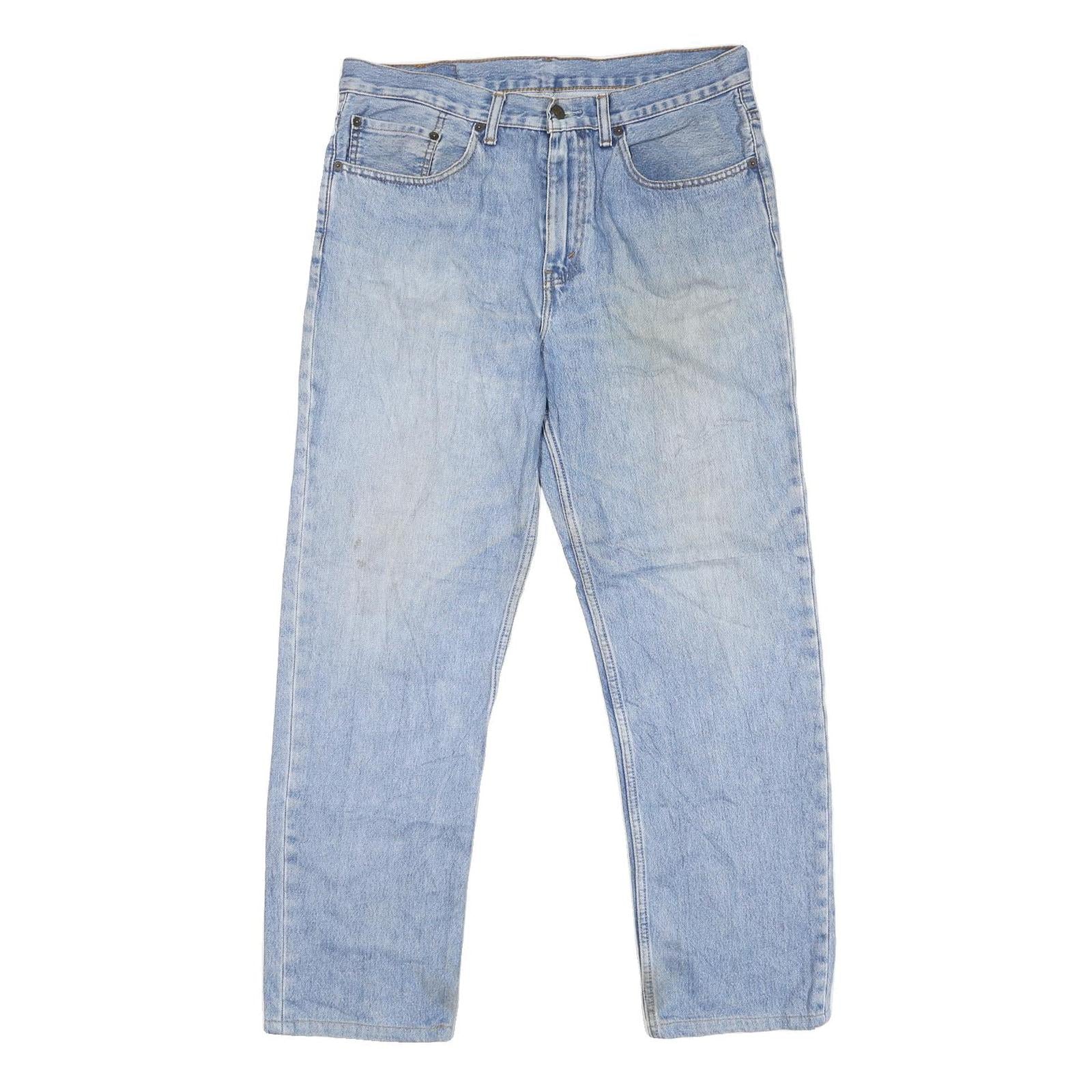 LEVI'S Mens Regular Fit Blue Denim Jeans W35 L29 Classic Cotton Zip Pockets