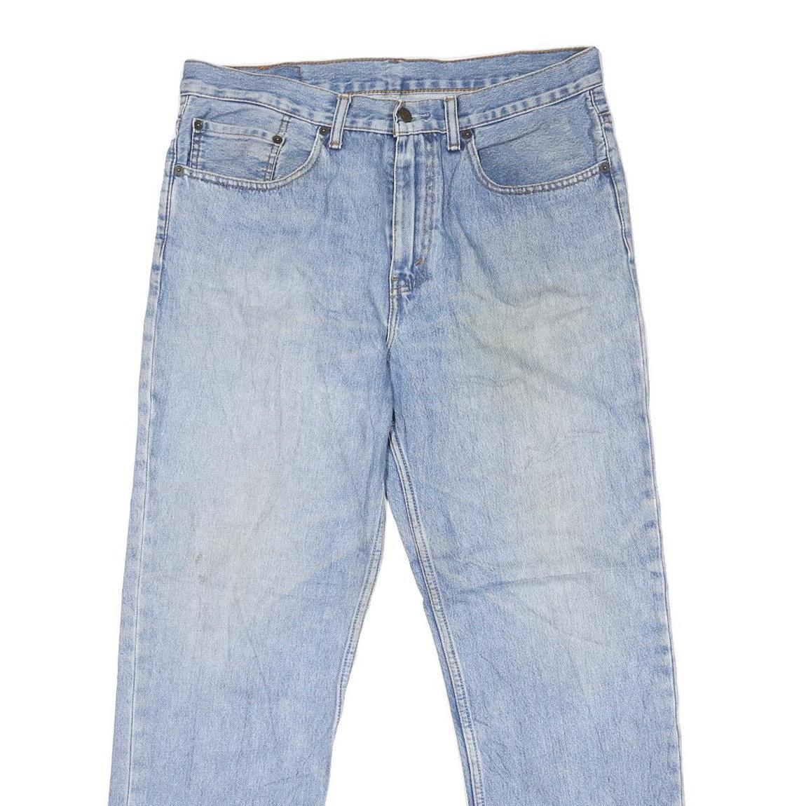 LEVI'S Mens Regular Fit Blue Denim Jeans W35 L29 Classic Cotton Zip Pockets