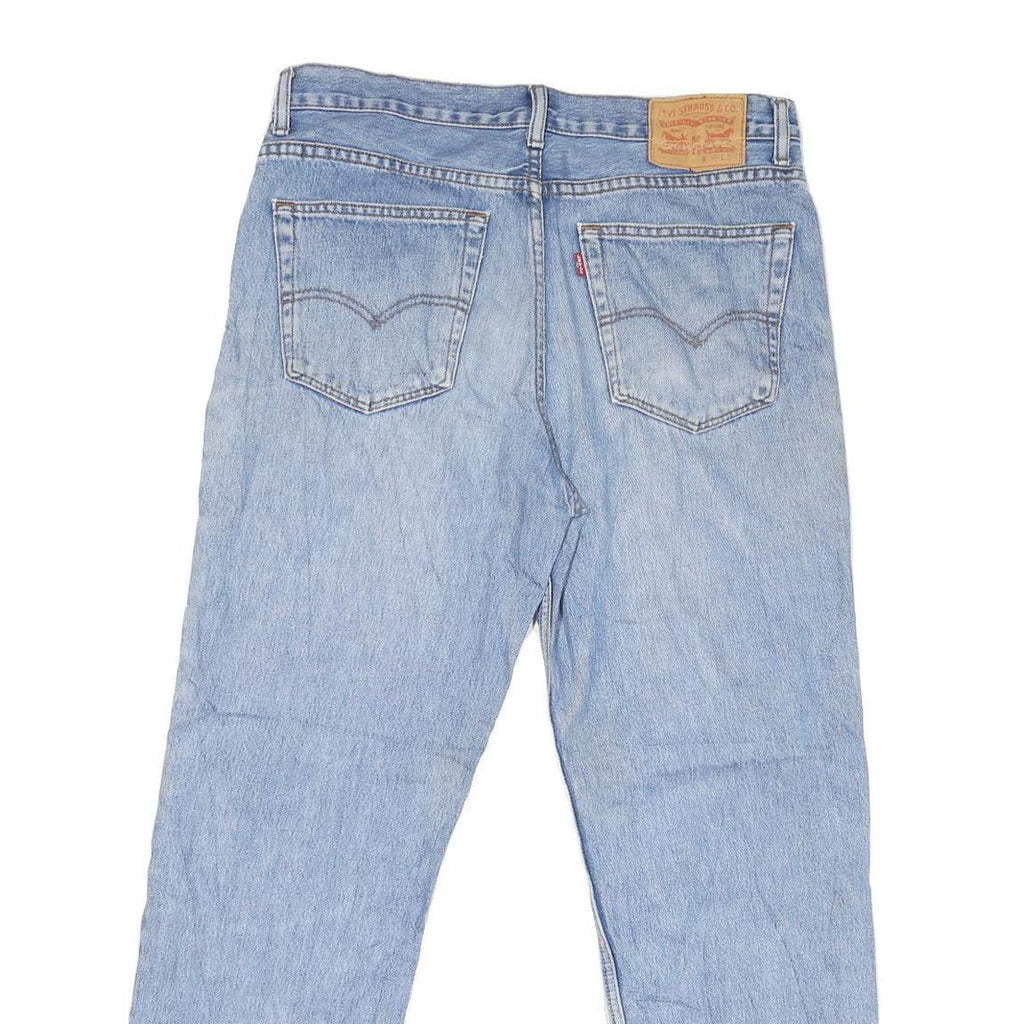 LEVI'S Mens Regular Fit Blue Denim Jeans W35 L29 Classic Cotton Zip Pockets
