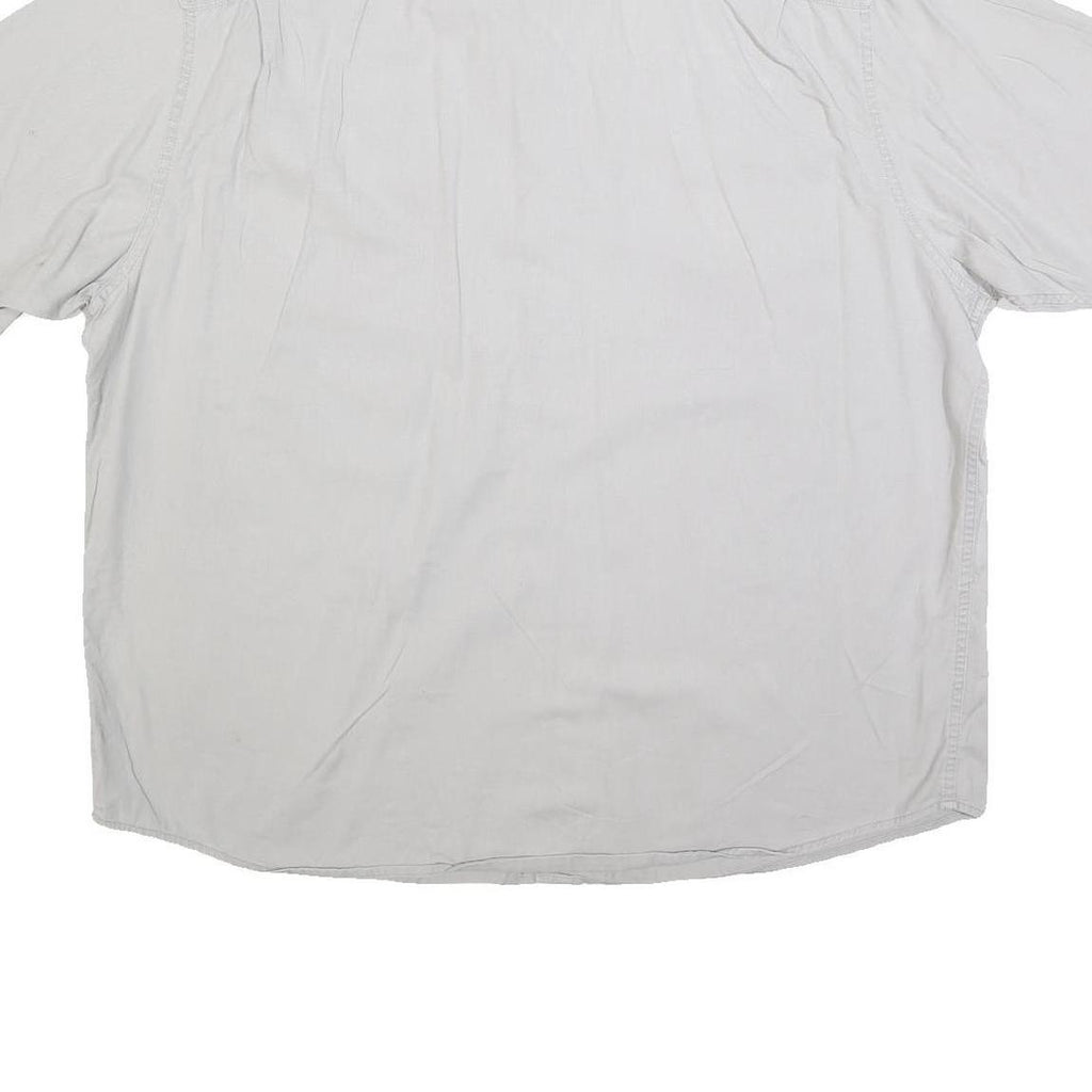 WRANGLER Mens White Relaxed Fit 2XL Cotton Blend Short Sleeve Shirt Casual