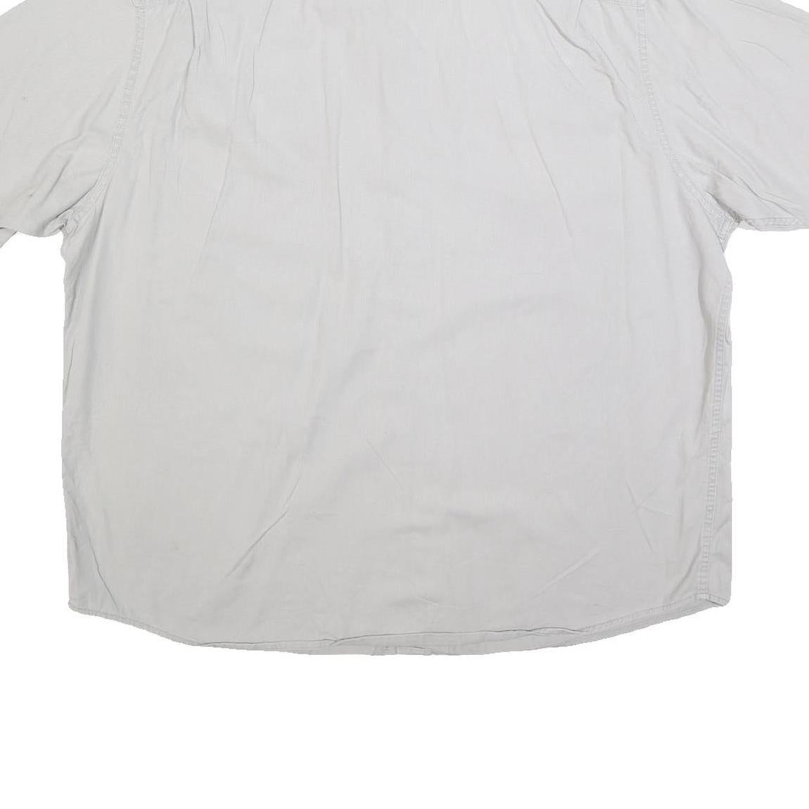 WRANGLER Mens White Relaxed Fit 2XL Cotton Blend Short Sleeve Shirt Casual