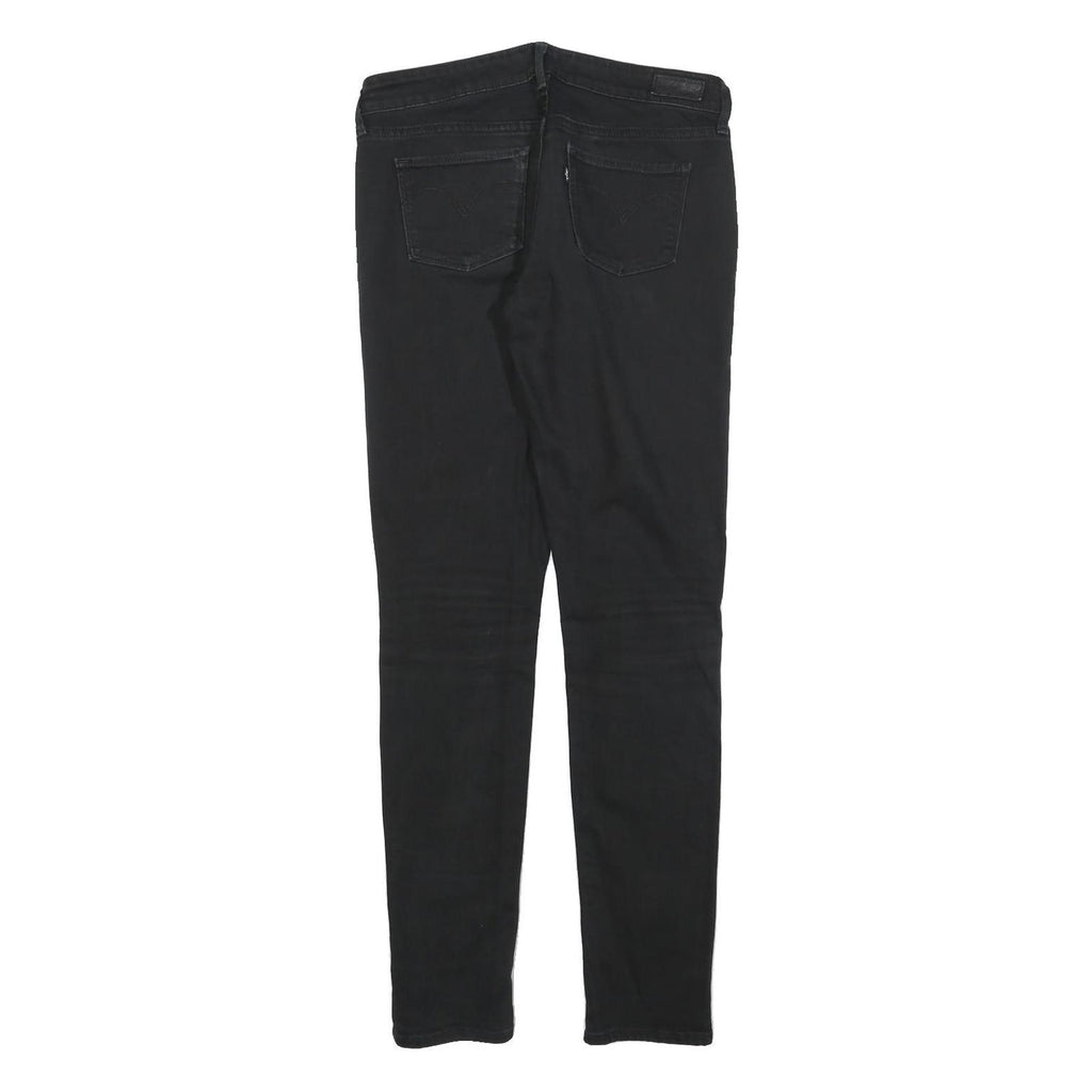 LEVI'S Womens Jeans Black Slim Skinny Denim Medium W31 L31 Zip Cotton Blend