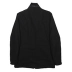GUESS Mens Black Wool Blend Jacket S Zip Closure Classic Fit Outerwear