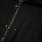 GUESS Mens Black Wool Blend Jacket S Zip Closure Classic Fit Outerwear