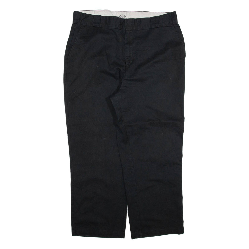 DICKIES Womens Trousers Black Relaxed Straight W38 L26