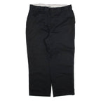 DICKIES Womens Trousers Black Relaxed Straight W38 L26