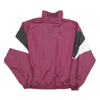J. BLAIR Womens Burgundy & Black Zip Jacket XL Nylon Colourblock Lightweight