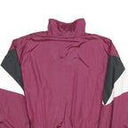 J. BLAIR Womens Burgundy & Black Zip Jacket XL Nylon Colourblock Lightweight