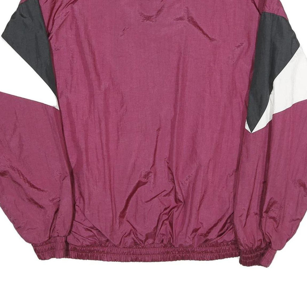 J. BLAIR Womens Burgundy & Black Zip Jacket XL Nylon Colourblock Lightweight