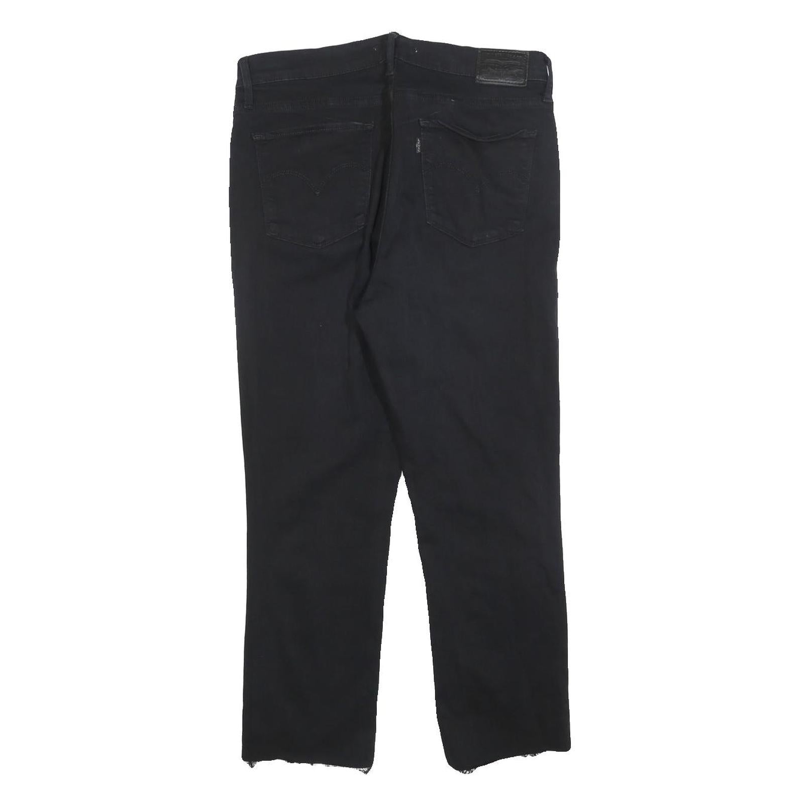 LEVI'S 724 BIG E Womens Jeans Black Regular Straight Denim W31 L25 Vintage Style