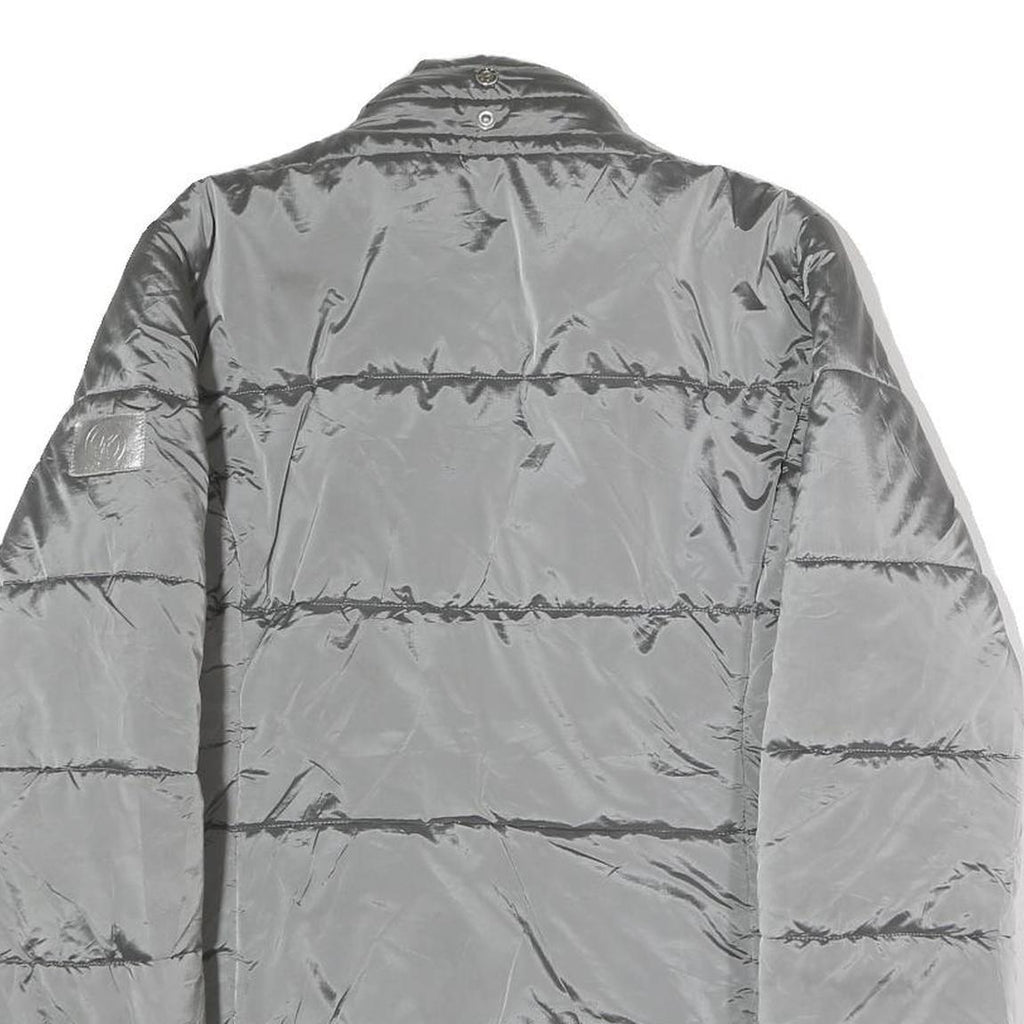 MICHAEL KORS Womens Grey Jacket S Polyester Puffer Zip Casual Lightweight