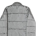 MICHAEL KORS Womens Grey Jacket S Polyester Puffer Zip Casual Lightweight