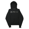 CHAMPION REVERSE WEAVE Mens Black California Pullover Hoodie S Cotton Blend