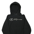 CHAMPION REVERSE WEAVE Mens Black California Pullover Hoodie S Cotton Blend