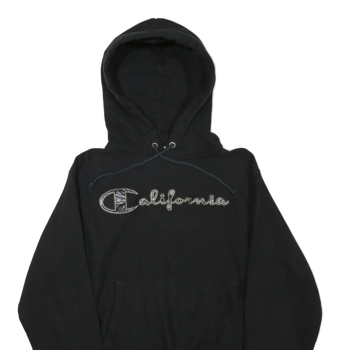 CHAMPION REVERSE WEAVE Mens Black California Pullover Hoodie S Cotton Blend
