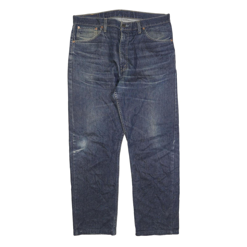 LEVI'S 521 02 Mens Jeans Blue Regular Straight Denim Medium W38 L30 Classic Fit