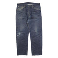 LEVI'S 521 02 Mens Jeans Blue Regular Straight Denim Medium W38 L30 Classic Fit