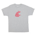 CHAMPION Mens Grey L Cotton Blend Graphic T-Shirt Short Sleeve Crew Neck